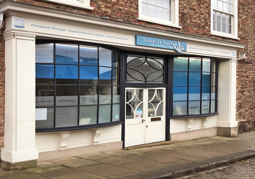 The outside of the Touch Tuina York 1 clinic in the heart of the city