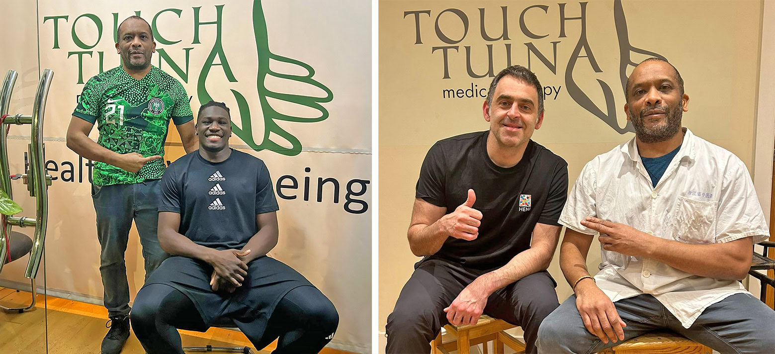 Sports Treatments with Calvin Bassey and Ronnie O'Sullivan at the Touch Tuina clinics