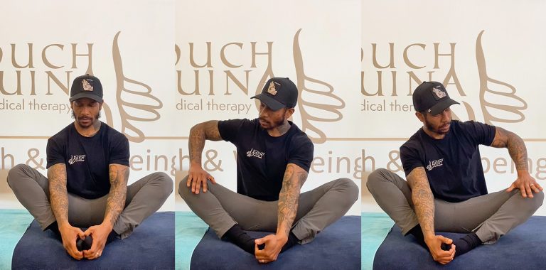 Touch Tuina practitioner Adrian demonstrates The Butterfly Stretch