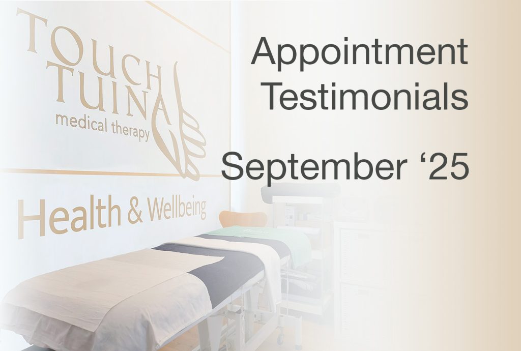 Another great selection of nice comments that our cliebnts have made on their appointment testimonials for September