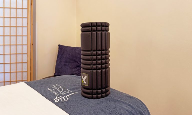 Using a foam roller like the one pictured carries mny helth benefits