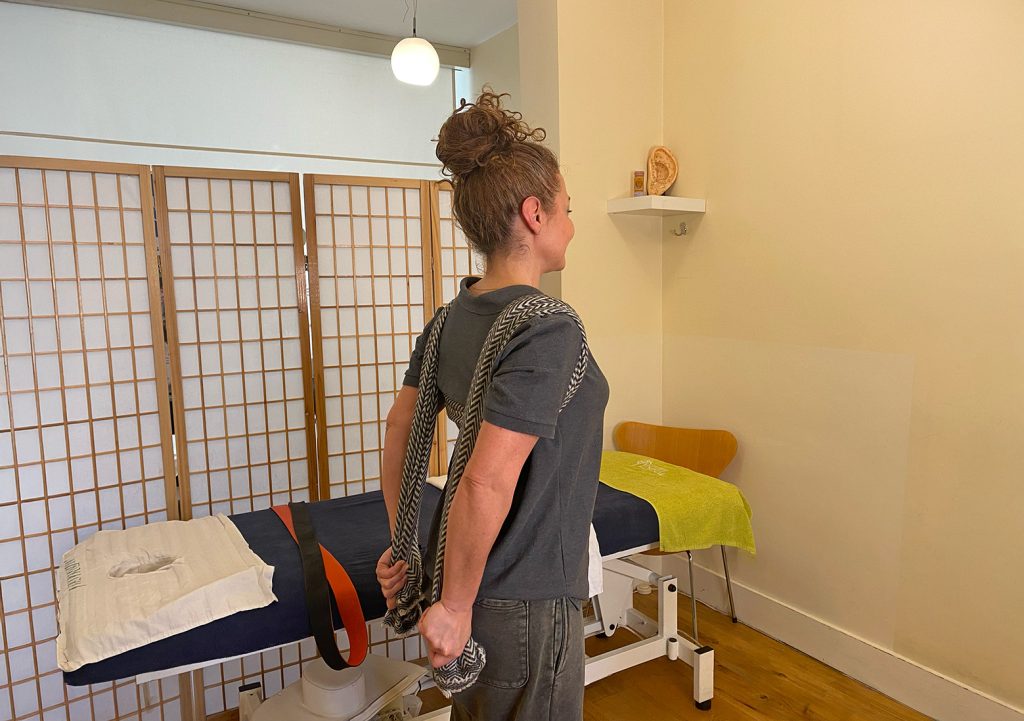 For June, the Stretch of the month is The Chest Opener, a great stretch to Help Your Tech Neck!
