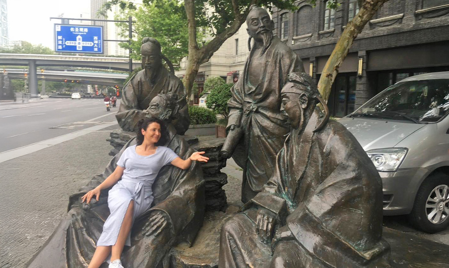Mariana taking time out in China